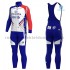 Radtrikot Langarm + Trägerhose Lange 2020 Groupama–FDJ Winter Thermal Fleece M001