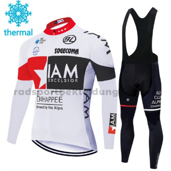 Radtrikot Langarm + Trägerhose Lange 2020 IAM Cycling Winter Thermal Fleece M001