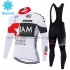 Radtrikot Langarm + Trägerhose Lange 2020 IAM Cycling Winter Thermal Fleece M001