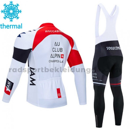 Radtrikot Langarm + Trägerhose Lange 2020 IAM Cycling Winter Thermal Fleece M001