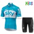 Fahrradtrikot + Radhose 2018 Team Sky Kinder M002