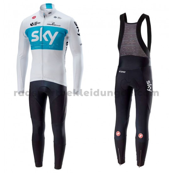 Radtrikot Langarm + Trägerhose Lange 2018 Team Sky M001