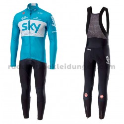 Radtrikot Langarm + Trägerhose Lange 2018 Team Sky M002