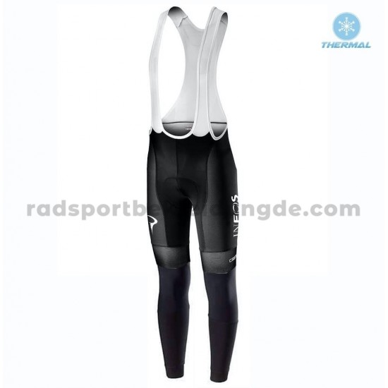 Radtrikot Langarm + Trägerhose Lange 2019 TEAM INEOS Winter Thermal Fleece M001
