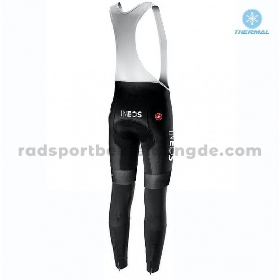 Radtrikot Langarm + Trägerhose Lange 2019 TEAM INEOS Winter Thermal Fleece M001