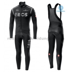 Radtrikot Langarm + Trägerhose Lange 2020 TEAM INEOS Winter Thermal Fleece M002