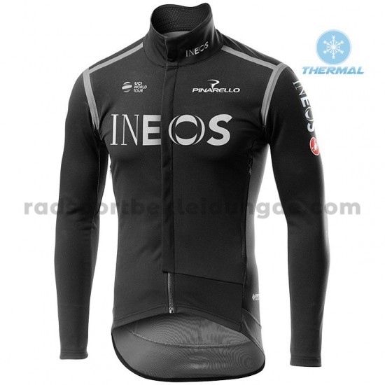 Radtrikot Langarm + Trägerhose Lange 2020 TEAM INEOS Winter Thermal Fleece M002