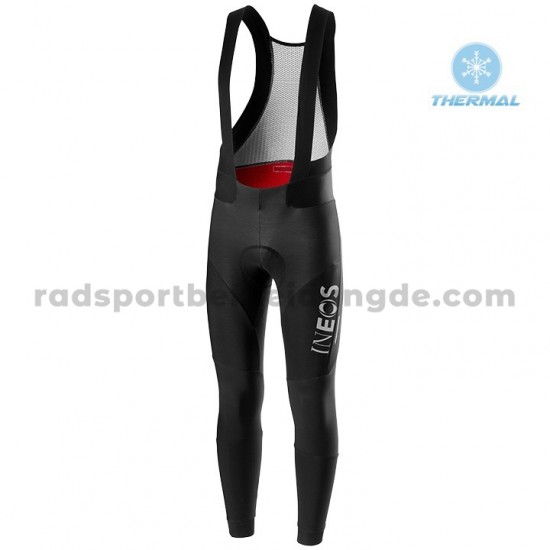 Radtrikot Langarm + Trägerhose Lange 2020 TEAM INEOS Winter Thermal Fleece M002
