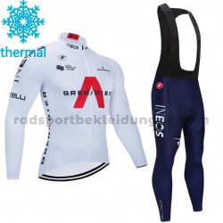Radtrikot Langarm + Trägerhose Lange 2021 Ineos Grenadiers Winter Thermal Fleece M004