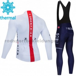 Radtrikot Langarm + Trägerhose Lange 2021 Ineos Grenadiers Winter Thermal Fleece M004