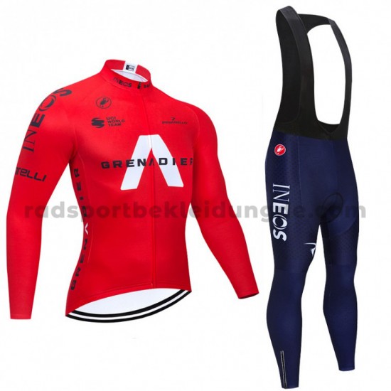 Radtrikot Langarm + Trägerhose Lange 2021 Ineos Grenadiers M005