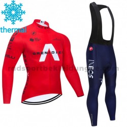 Radtrikot Langarm + Trägerhose Lange 2021 Ineos Grenadiers Winter Thermal Fleece M005