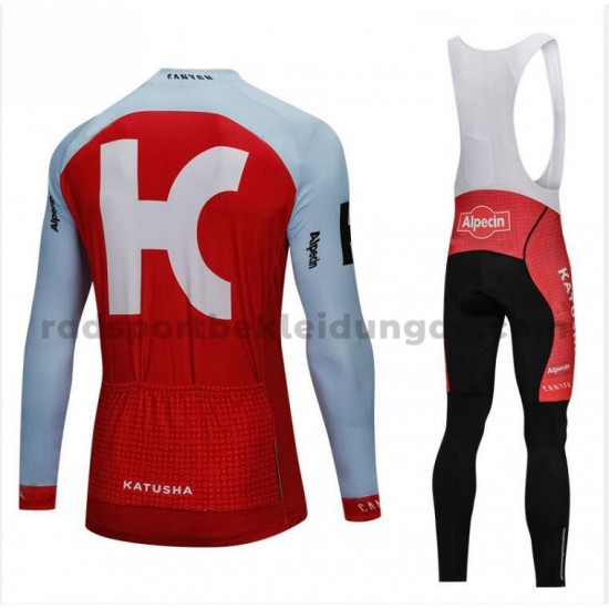 Radtrikot Langarm + Trägerhose Lange 2018 Team Katusha Alpecin M001