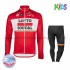 Radtrikot Langarm + Radhose Lange 2017 Lotto Soudal Kinder Winter Thermal Fleece M001
