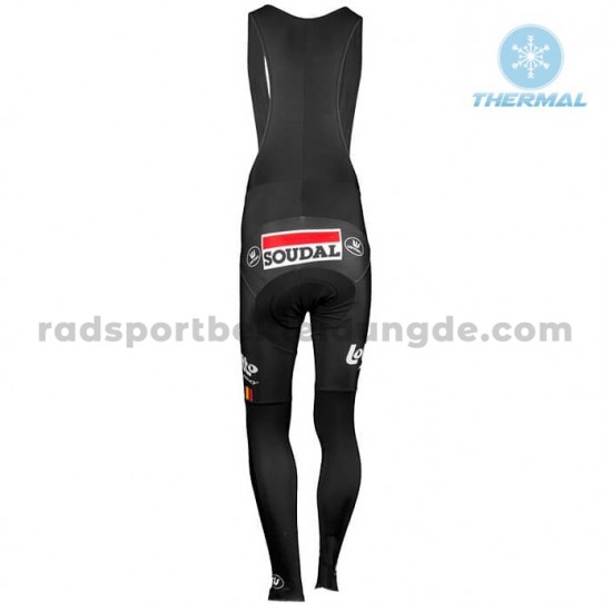 Radtrikot Langarm + Trägerhose Lange 2018 Lotto Soudal Winter Thermal Fleece M001