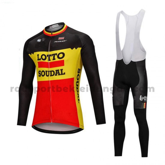 Radtrikot Langarm + Trägerhose Lange 2018 Lotto Soudal M002