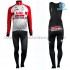 Radtrikot Langarm + Trägerhose Lange 2019 Lotto Soudal Winter Thermal Fleece M001