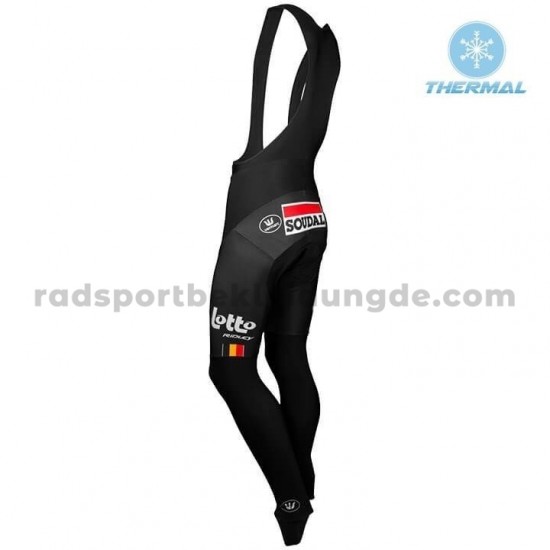 Radtrikot Langarm + Trägerhose Lange 2019 Lotto Soudal Winter Thermal Fleece M001