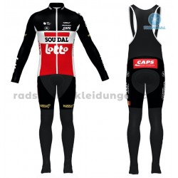 Radtrikot Langarm + Trägerhose Lange 2020 Lotto Soudal Winter Thermal Fleece M001