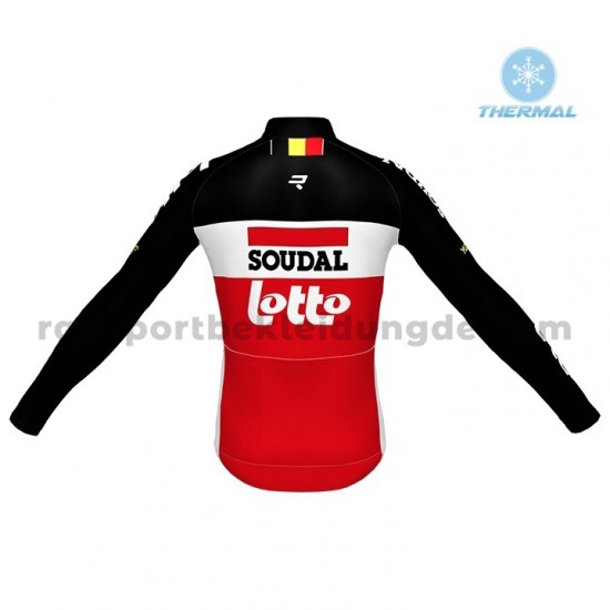 Radtrikot Langarm + Trägerhose Lange 2020 Lotto Soudal Winter Thermal Fleece M001