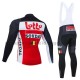 Radtrikot Langarm + Trägerhose Lange 2020 Lotto Soudal Winter Thermal Fleece M002