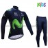 Radtrikot Langarm + Radhose Lange 2017 Movistar Team Kinder M001