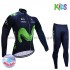 Radtrikot Langarm + Radhose Lange 2017 Movistar Team Kinder Winter Thermal Fleece M001