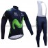 Radtrikot Langarm + Trägerhose Lange 2017 Movistar Team M001