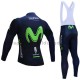 Radtrikot Langarm + Trägerhose Lange 2017 Movistar Team M001