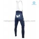 Radtrikot Langarm + Trägerhose Lange 2018 Movistar Team Winter Thermal Fleece M001
