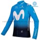 Radtrikot Langarm + Trägerhose Lange 2019 Movistar Team Winter Thermal Fleece M001