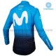 Radtrikot Langarm + Trägerhose Lange 2019 Movistar Team Winter Thermal Fleece M001