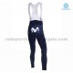 Radtrikot Langarm + Trägerhose Lange 2019 Movistar Team Winter Thermal Fleece M001