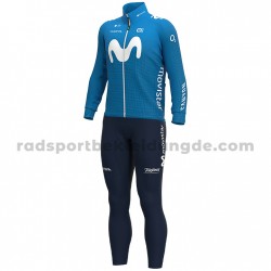 Radtrikot Langarm + Trägerhose Lange 2020 Movistar Team M001