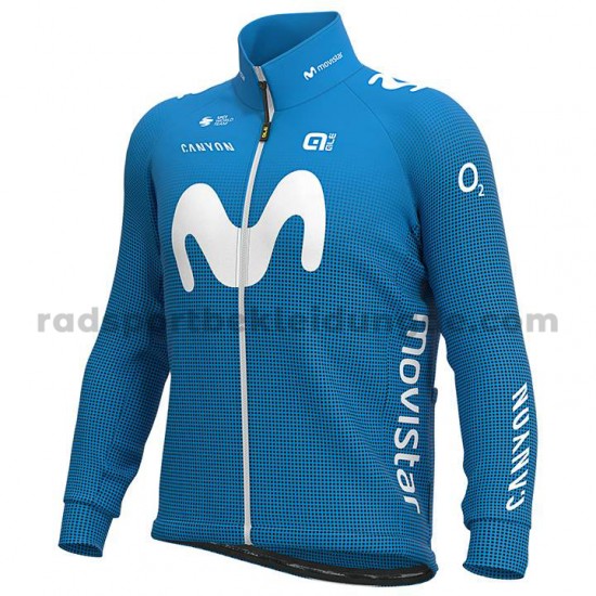 Radtrikot Langarm + Trägerhose Lange 2020 Movistar Team M001