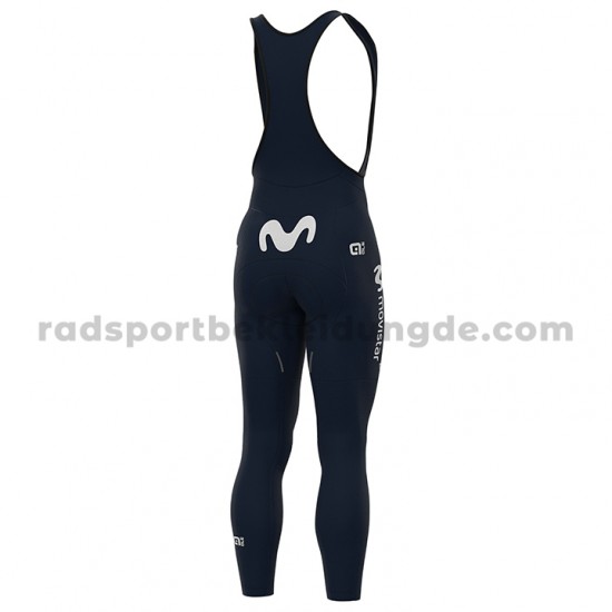 Radtrikot Langarm + Trägerhose Lange 2020 Movistar Team M001