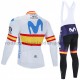 Radtrikot Langarm + Trägerhose Lange 2020 Movistar Team M002