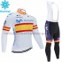 Radtrikot Langarm + Trägerhose Lange 2020 Movistar Team Winter Thermal Fleece M002