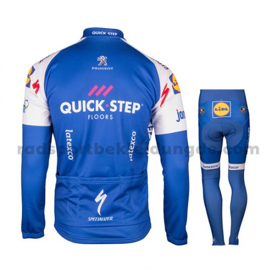 Radtrikot Langarm + Radhose Lange 2017 Quick-Step Floors Kinder M001
