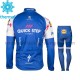 Radtrikot Langarm + Radhose Lange 2017 Quick-Step Floors Kinder Winter Thermal Fleece M001