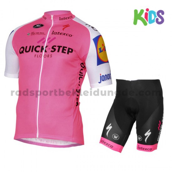 Fahrradtrikot + Radhose 2017 Quick-Step Floors Kinder M004