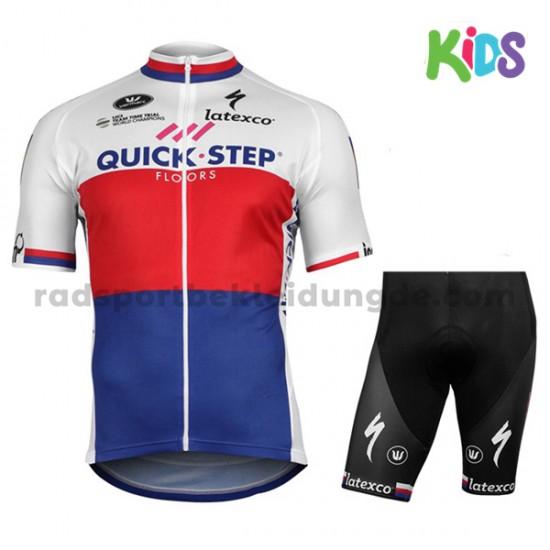 Fahrradtrikot + Radhose 2017 Quick-Step Floors Kinder M007