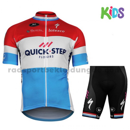 Fahrradtrikot + Radhose 2017 Quick-Step Floors Kinder M008
