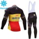 Radtrikot Langarm + Trägerhose Lange 2017 Quick-Step Floors Winter Thermal Fleece M002