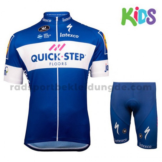 Fahrradtrikot + Radhose 2018 Quick Step Floors Kinder M001