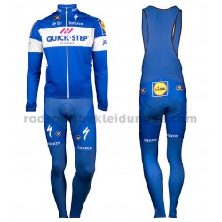 Radtrikot Langarm + Trägerhose Lange 2018 Quick Step Floors M001