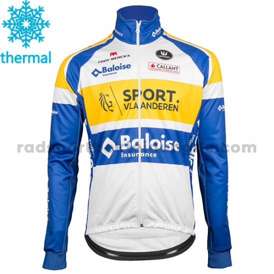 Radtrikot Langarm + Trägerhose Lange 2018 Sport Vlaanderen-Baloise Winter Thermal Fleece M001