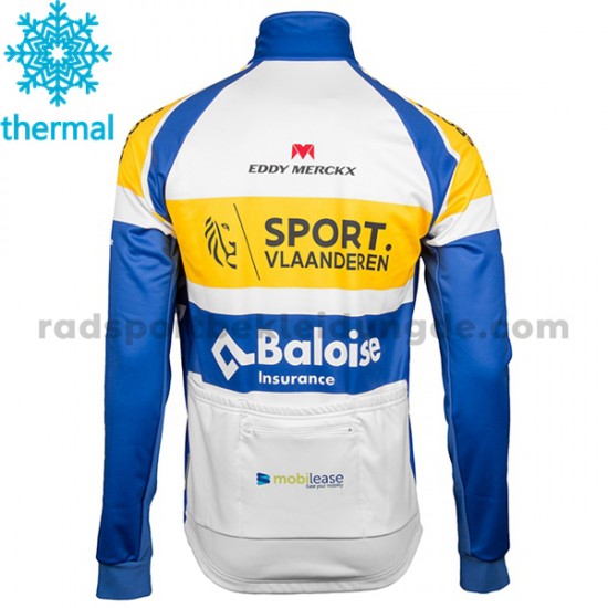 Radtrikot Langarm + Trägerhose Lange 2018 Sport Vlaanderen-Baloise Winter Thermal Fleece M001