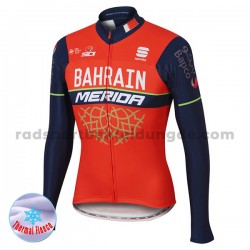 2017 Bahrain Merida Radtrikot (Winter Thermal Fleece) M001