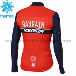 2017 Bahrain Merida Radtrikot (Winter Thermal Fleece) M001